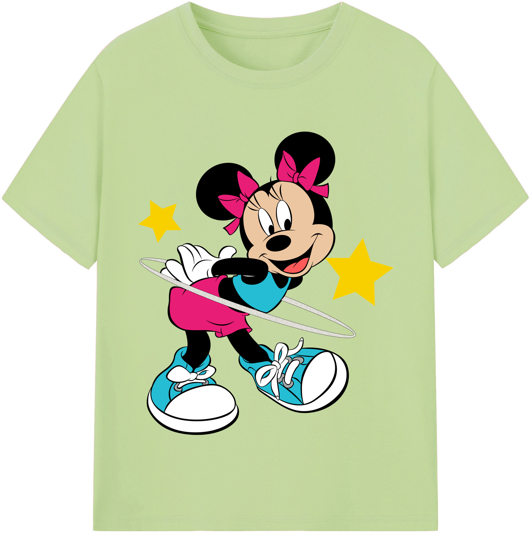 （画像用） ミッキーマウス Mickey Mouse 綿100％半袖Tシャツ（フロントプリント）